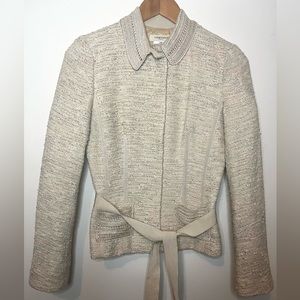 VERTIGO PARIS tweed and crochet blazer size S